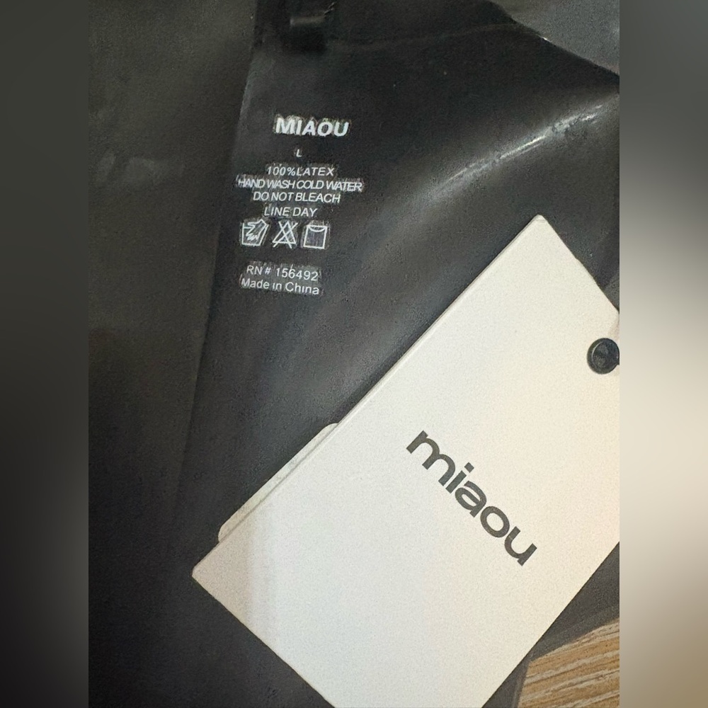 Miaou Jinx Tank Top Cami Latex Black Fetish Sz Large NWT $295...Revolve - Picture 12 of 16